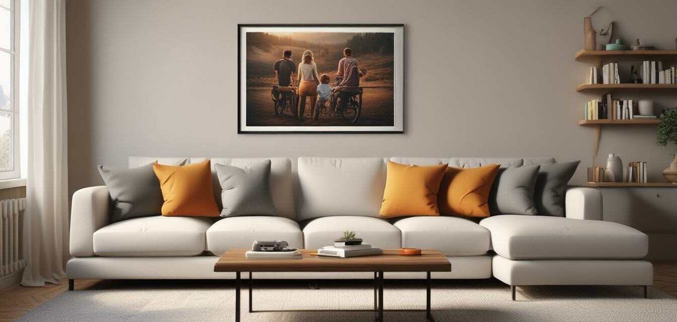 Family photo in digital frame